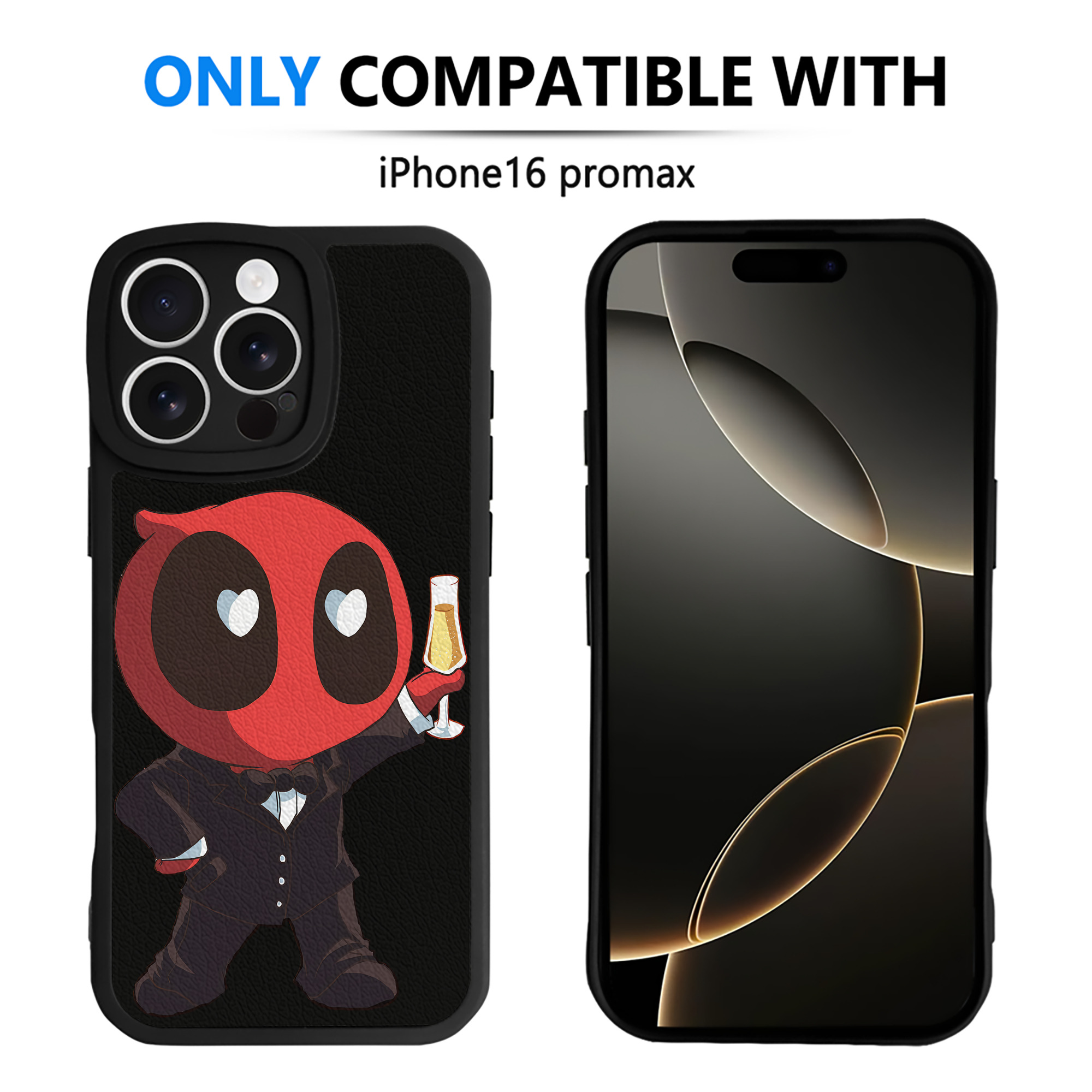 （画像用） Deadpool デッドプール 【iPhone 16シリーズ対応】シリコンスマホケース（レザー調） 材質：シリコン